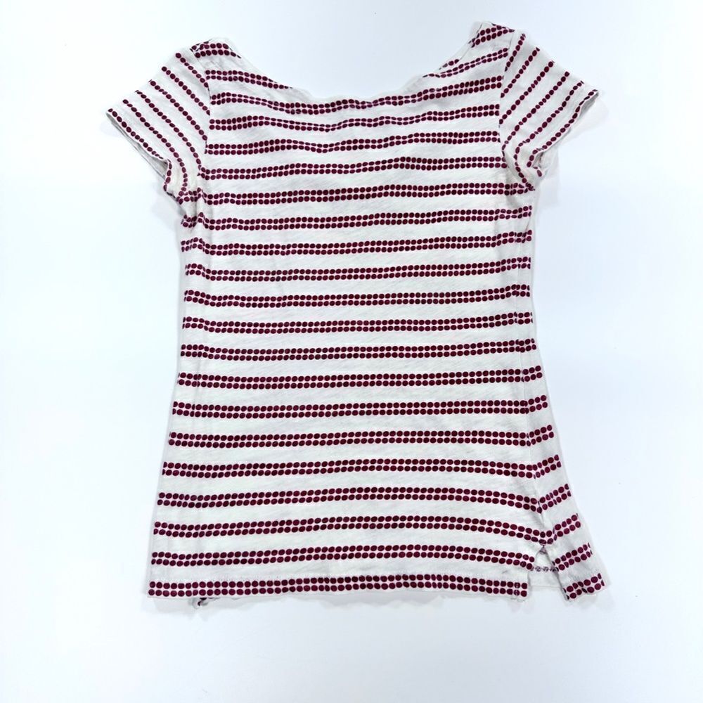 Anthropologie pilcro and the letterpress red print sht sleeve tee w/ tie back XS
